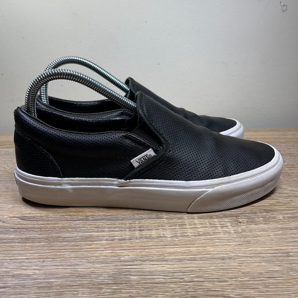 Vans Slip on Womens‎ Shoes Black Classic Casual Skate Sneakers Size 8.5